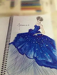 那些大师的手绘服装礼服婚纱设计图