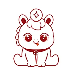 马宝宝表情包卡通插画线稿72-37