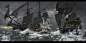 Pirate Ship Battle scene, Brandon J Richard : This was a concept art / pre-viz scene I did for a director in Beverly Hills to be shopped out to VFX houses. Fun project and great director!