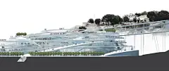 【专筑·视界】十大概念建筑设计之beton hala 滨水中心

       日本建筑师藤本壮介最近完成了塞尔维亚贝尔格莱德“beton hala滨水中心”项目概念设计。基地位于kalemegden公园，萨瓦河畔， 邻近要塞墙，这个方案占据了整个基地，并将所有的平面缠绕进一个巨大的螺旋结构体重，这个由丝带状坡道组成的建筑被藤本壮介 称为“漂浮的云”。  新广场和户外展览空间位于漩涡的中心眼区域。餐厅和咖啡吧位于河畔的可居住屋顶下方，商业空间则邻近要塞墙，便于 人们从街道进......