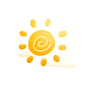 手绘卡通夏日晴空太阳素材
