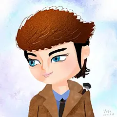男明星  头像 原创插画 卡通