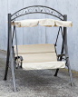 Outdoor Swing Chair Canopy Hanging Chair Garden Bench Seat Steel Frame Cushion