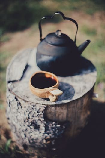 煮水、沏茶。
