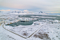 Aerial DJI drone hofn iceland Landscape Loveiceland snow winter