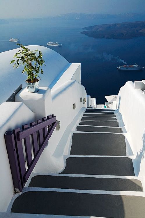 楼梯到海，圣托里尼，希腊