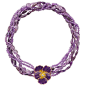 Russian Imperial Pansy Torsade Necklace with Amethyst