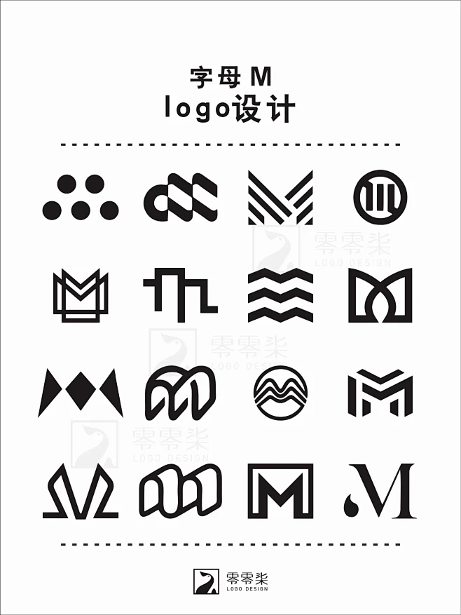 600个M字母的创意logo（五）-花瓣网