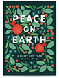 Holiday Cards: Wreathed In Peace Holiday Postcards