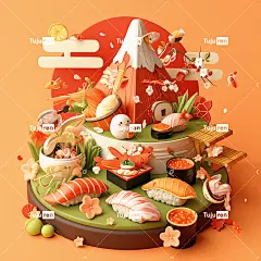 以卡通分层3D剪纸插图的风格使用粘土材料3D渲染海报