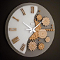 Modern Wall Clocks | Mekkanico 052 Modern Round Wall Clock in natural color