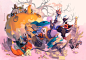 鍾離華蟲 huachong : Illustrator,Comic artist,Game designer