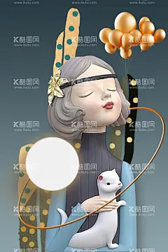 抽象少女瓷娃娃儿童装饰画  - 源文件下载【酷图网】婴儿房,儿童房,卡通装饰画,时尚几何,抽象几何,简约抽象,抽象装饰画,涂鸦装饰画,简约涂鸦,时尚涂鸦,时尚色彩,时尚简约,时尚装饰画,简约装饰画,简约框画,手绘花草,小清新装饰画,小清新框画,小清新封面,