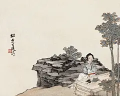 【任熊 清 人物册】

此开册页共十二页，以仕女、高士为主，其中更有塞外风光与神仙、动物等描绘，内容别出心裁，光怪陆离，不可方物，画面气味静穆，又充满志怪感，一起来欣赏一番！

任熊(1823-1857)清代晚期著名画家，"海派"艺术的代表人物之一，字渭长，一字湘浦。任熊善山水、人物、花卉、翎毛、虫鱼、走兽，其笔力雄厚，设境清奇，运笔高妙，令人赞叹。