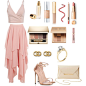 A fashion look from June 2017 featuring pastel shirts, floor length skirt and stiletto shoes. Browse and shop related looks.
