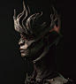 Dryad, Romain Pommier : Dryad_ Here is my entry for the sculptityourself challenge02 hosted by Rafael Grassetti and xp pen. The theme was "fantasy creatures"  and I wanted to play a bit with sculpting wood, making a Dryad seemed to be a good opt