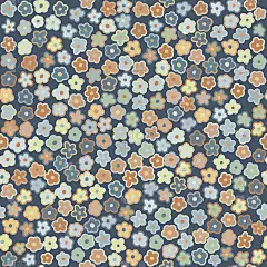 矢量花卉图案涂鸦风格与花。