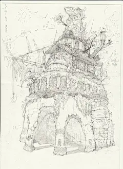 巴闭桥  的插画 概念线稿