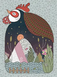卡通手绘可爱北欧故事插画童话动物画册海报印刷设计EPS矢量素材-淘宝网