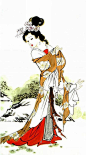 国画精品－金陵十二钗
【贾元春】喜荣华正好，恨无常又到。眼睁睁，把万事全抛。荡悠悠，芳魂销耗。望家乡，路远山高。故向爹娘梦里相寻告：儿命已入黄泉，天伦啊，须要退步抽身早！

