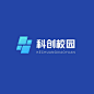 深蓝色大学生创业创新创意校园宣传中文logo