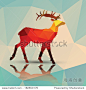 Geometric polygonal deer, pattern design, vector illustration 正版图片在线交易平台 - 海洛创意（HelloRF） - 站酷旗下品牌 - Shutterstock中国独家合作伙伴