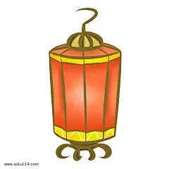 古风钩灯灯笼插画图片png免抠元素卡通手绘背景装饰免扣图片设计图案