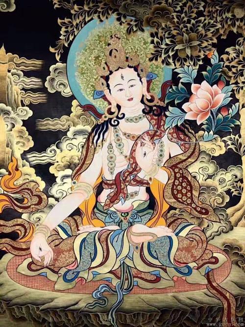 热贡唐卡—白度母极乐世界_百度图片搜索