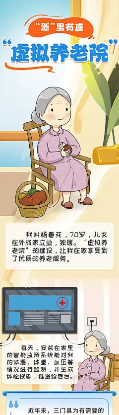 海报 长图 一图读懂  养老院 组织部 漫画