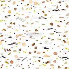 与谷物和谷物的无缝模式。小麦、 青稞、 燕麦、 黑麦、 荞麦、 苋菜、 水稻、 谷子、 高粱、 奎奴