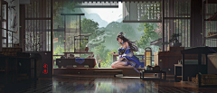 上清伏妖铃采集到★★-插画·国风·女-★★