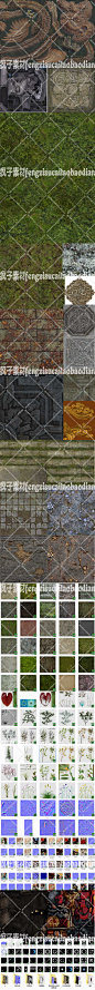 游戏美术资源 写实中国风剑 灵全套游戏场景山石地表植物贴图素材-淘宝网