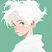 极简美学｜男生插画头像｜绿色系②