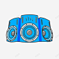 蓝色手绘圆角音响卡通图标高清素材 圆环 圆角 声音 手绘 演奏 科技 蓝色 音响 UI图标 设计图片 免费下载 页面网页 平面电商 创意素材