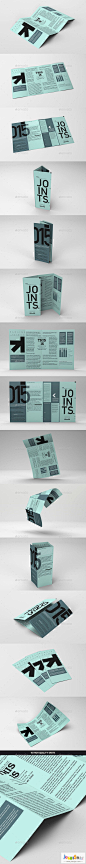 四折页演示效果样机素材 Gate Fold Roll Brochure Mockup-场景模型|Mock-Ups-｜匠心素材站 joesign.com - 精选优质设计师资源分享平台！匠心玩设计 轻松做创意