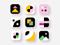 ✨Daily Design ✨ 005 App Icon trendy abstract shapes pattern geometic geometry appicon app icon cute illustration colourful simple layout design minimal clean challenge daily ui
