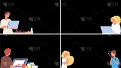 人们住在黑暗的洞穴里。计算机工作者、程序员或年轻的自由职业者。孩子们使用手机，沉迷于电子产品。人类对