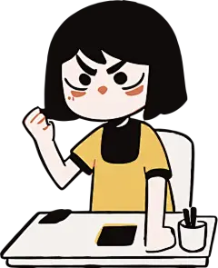 打工人矢量表情包-上班的女孩