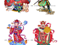 门神插画福禄寿喜财卡通国潮中国风新年春节传统文化设计元素P243-淘宝网