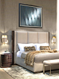 Fendi Casa Contemporary - Adone bed, Asja bench and Velum wall lamps www.luxurylivinggroup.com #Fendi #LuxuryLivingGroup: