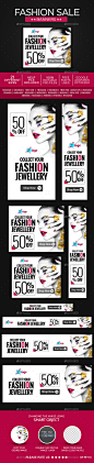 Fashion Jewellery Banners - Banners & Ads Web Elements