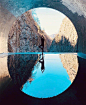 天然的镜子——日本清津峡～～