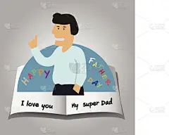 弹出“父亲节快乐”的卡片