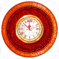 钟,金色,式样,华丽的,2020,贺卡,圣诞装饰物,圣诞卡,新年前夕