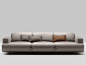 3 seater upholstered fabric sofa DUFFLE | 3 seater sofa - Bosc