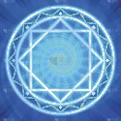 神奇的圆圈，神圣的几何学，发光的霓虹线