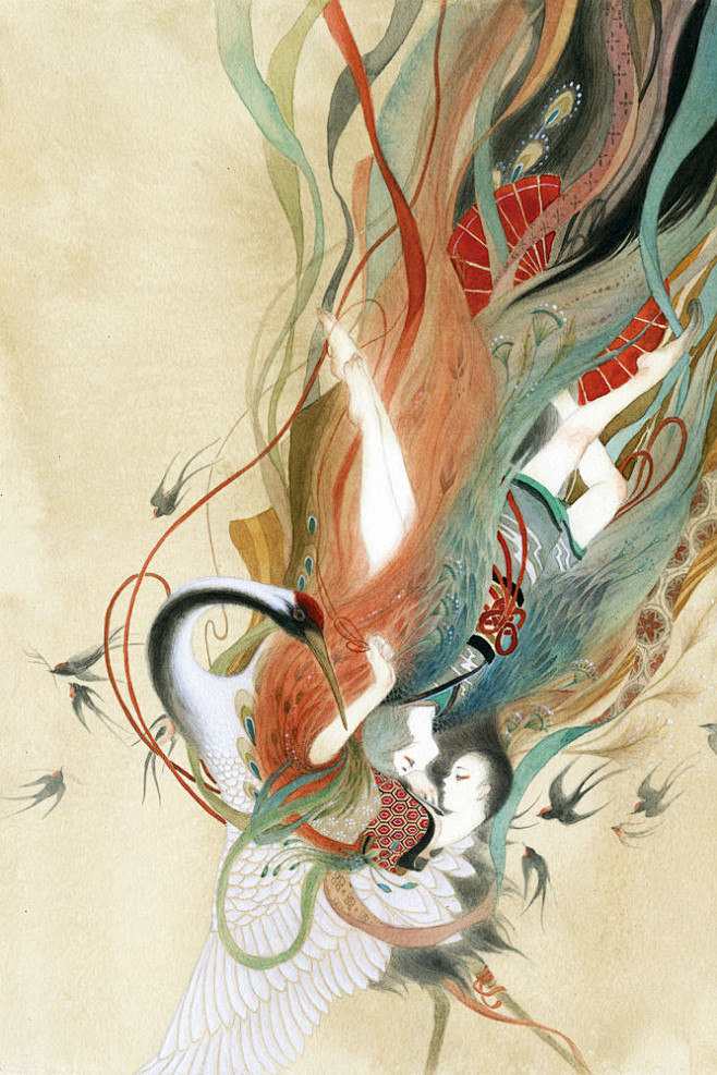 山海經-畢方鳥：又西二百八十里，曰章莪之...