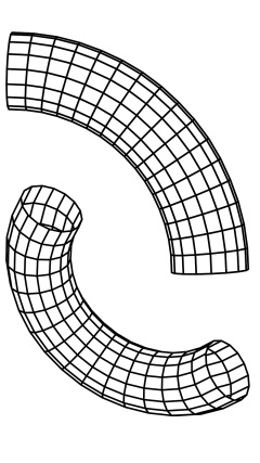 管道环形宇宙简笔画线条设计元素_PNG：