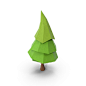 Low Poly Pine Tree Object