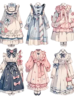 裙子｜手帐oc服装贴纸插画素材｜第五弹